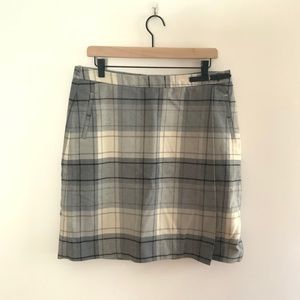 Cotton faux wrap skirt with pockets from LLBean. Fully lined